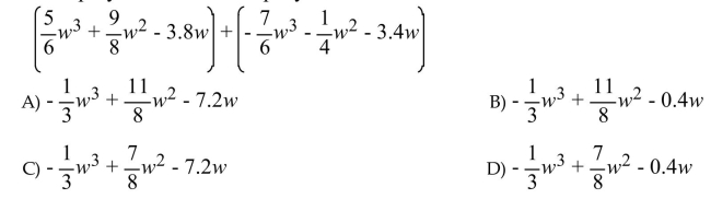 Add the polynomials and simplify.  <div style=padding-top: 35px> 