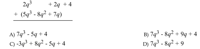 Add the polynomials and simplify.  <div style=padding-top: 35px> 