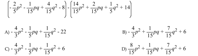 Subtract the polynomials and simplify.  <div style=padding-top: 35px> 