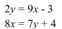 <strong>Determine if the lines are parallel, perpendicular, or neither parallel nor perpendicular. </strong> A) parallel B) perpendicular C) neither