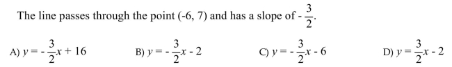 Write an equation of the line satisfying the given conditions. Write the answer in slope-intercept form.