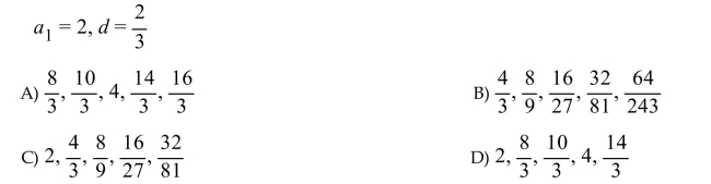 Write the first five terms of the arithmetic sequence.  <div style=padding-top: 35px> 