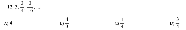 Determine the common ratio, r, for the geometric sequence.  <div style=padding-top: 35px> 