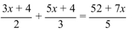<strong>Solve the equation: </strong> A) x = -4 B) x = 4 C) x = 0 D) No solution