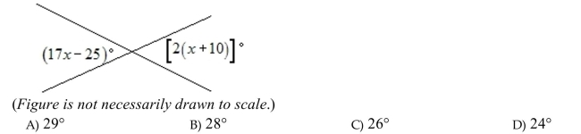 Solve for x and then use its value to find the measure of each angle.