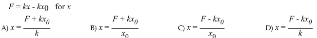 Solve for the indicated variable.