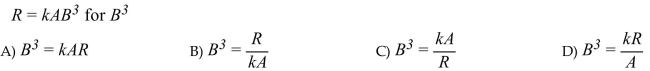Solve for the indicated variable.