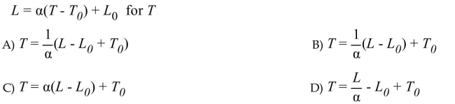 Solve for the indicated variable.