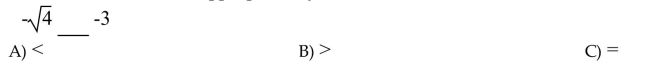 Fill in the blank with the appropriate symbol: <, >, or =.