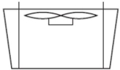 Which of the following is the symbol for a natural draft counter-flow cooling tower? A)    B)    C)    D)   