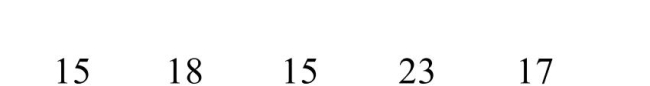 <strong>Find the median for the following data set: ) </strong> A)17.6 B)17 C)15 D)8