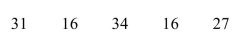 <strong>Find the mode for the following data set: ) </strong> A)16 B)18 C)24.8 D)27