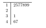 <strong>Find the median of the data in the following stem-and-leaf plot. ) </strong> A)27.2 B)17 C)18.5 D)24.1