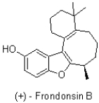 How many atoms are part of the conjugated system of (+) - Frondonsin B shown below?   A) 5 B) 8 C) 10 D) 12