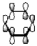 How many nodal planes does the following representation of benzene have?   A) 1 B) 2 C) 3 D) 6