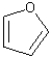 What is the hybridization of the oxygen atom in furan?   A) sp B) sp<sup>2</sup> C) sp<sup>3</sup> D) p