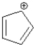 Assuming planarity,the following ion is considered anti-aromatic.  