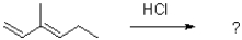 Identify the kinetic and thermodynamic products of the following reaction:   A) kinetic:   thermodynamic:   B) kinetic:   thermodynamic:   C) kinetic:   thermodynamic:   D) kinetic: