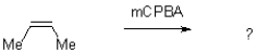 What would be the expected product for the epoxidation of but-2-ene (shown below) ?   A)    B)    C)    D)   