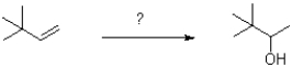 Which of the following reaction conditions would achieve the transformation shown below?   A) H<sub>2</sub>O,H<sub>2</sub>SO<sub>4</sub> B) 1) Hg(OAc) <sub>2</sub>,H<sub>2</sub>O 2) NaBH<sub>4</sub> C) 1) BH<sub>3</sub> 2) H<sub>2</sub>O<sub>2</sub>,NaOH,H<sub>2</sub>O D) H<sub>2</sub>O,NaOH