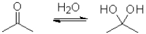 Consider the following equilibrium of a ketone hydration shown below.Which reactant would have the largest equilibrium constant for this reaction?   A)    B)    C)    D)   