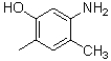 Which is the most acidic proton in the molecule shown below?   A) The methyl proton is the most acidic. B) The amino proton is the most acidic. C) The hydroxyl proton is the most acidic. D) All groups are equally acidic is the most acidic.