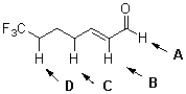 Which proton is expected to be the most acidic in the molecule shown below?   A) a! B) b! C) c! D) d!