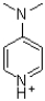 Draw all the resonance structures of the p-dimethylamino pyridinium ion shown below.Use curved arrows to transition from one resonance form to another.  