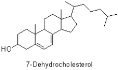 How many chiral centres are there in 7-dehydrocholesterol (shown below) ?   A) 0 B) 3 C) 7 D) 9