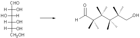 Draw glucose in the zig-zag template shown below,given the Fischer projection.  