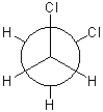 Which of the following conformations exhibits the highest torsional strain? A)    B)    C)    D)   