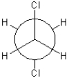 Which of the following conformations exhibits the highest torsional strain? A)    B)    C)    D)   