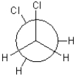 Which of the following conformations exhibits the highest torsional strain? A)    B)    C)    D)   