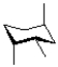 Which of the following is a chair conformation of the structure shown below?   A)    B)    C)    D)   