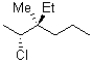 Which of the following is a Newman projection of the molecule shown below?   A)    B)    C)    D)   