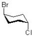 Which of the following best describes the relationship between bromo and chloro in the molecule shown below?   A) cis B) trans C) syn D) anti