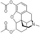 <strong>How many hydrogen bond accepting pairs of electrons does the molecule of heroin (shown below)contain?  </strong> A)1 B)5 C)6 D)11 <div style=padding-top: 35px> 