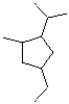 What is the IUPAC name of the compound shown below?   A) 1-ethyl-3-isopropyl-4-methylcyclopentane B) 4-ethyl-1-isopropyl-2-methylcyclopentane C) 1-isopropyl-2-methyl-4-ethylcyclopentane D) 4-ethyl-2-methyl-1-isopropylcyclopentane