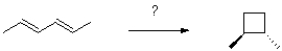 What conditions will generate the following product?   A) heat B) hv C) acid D) both heat and hv