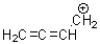 How many atoms share delocalized orbitals with the positively charged carbon,shown below.Explain your answer.  
