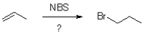 What reagent or condition is missing in the following reaction scheme?   A) ROOR B) H<sub>3</sub>O<sup>+</sup> C) Heat D) hv