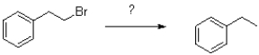 Which of the following reagents would achieve the transformation shown below?   A) Na/NH<sub>3</sub> (l)  B) AlBN,HSnBu<sub>3</sub> C) Zn/Hg,HCl D) hv ROOR