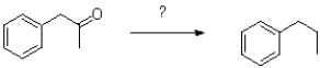Which of the following reagents would achieve the transformation shown below?   A) Na/NH<sub>3</sub> (l)  B) AlBN,HSnBu<sub>3</sub> C) Zn/Hg,HCl D) hv,ROOR
