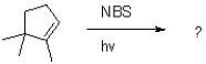Draw the possible products of the reaction shown below.Indicate the major product.  