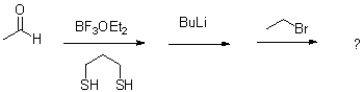 What is the major product of the reaction scheme shown below?   A)    B)    C)    D)   