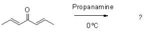 The following reaction results in a cyclic product.What is the product,and show a mechanism for the following reaction.  