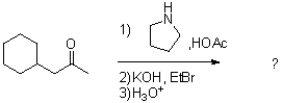 What is the product of the following reaction scheme?   A)    B)    C)    D)   