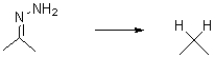 Which conditions are required for the following transformation?   A) HCl,H<sub>2</sub>O B) KOH,heat C) NaCNBH<sub>3</sub> D) Pd,H<sub>2</sub>