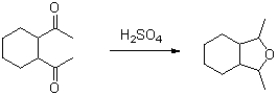 What is the role of sulfuric acid in the following reaction?   A) nucleophile B) catalyst C) solvent D) dehydrating agent