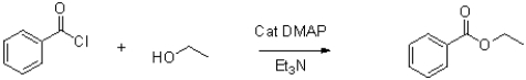 Draw the mechanism for the following nucleophilic acyl substitution reaction.Show the role of DMAP (p-dimethylaminopyridine)in the mechanism along with a resonance state that makes it a better catalyst than pyridine.  